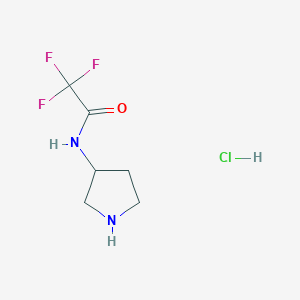 Chemical structure of 3-(Trifluoroacetamido)pyrrolidine Hydrochloride