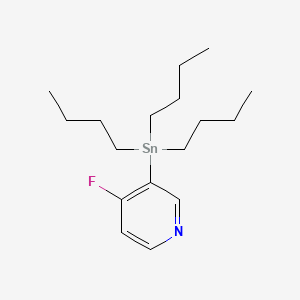 Chemical structure of 3-(tributylstannyl)-4-fluoropyridine