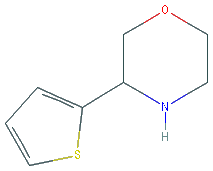 Chemical structure of 3-(Thiophen-2-yl)morpholine