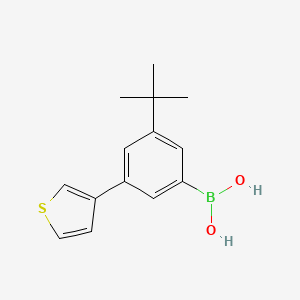 Chemical structure of 3-(tert-Butyl)-5-(3-thienyl)phenylboronic acid