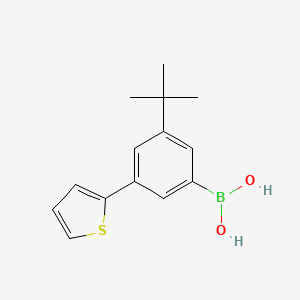Chemical structure of 3-(tert-Butyl)-5-(2-thienyl)phenylboronic acid