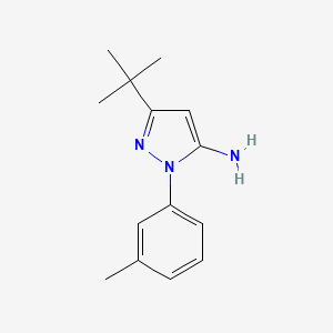 Chemical structure of 3-(tert-Butyl)-1-(m-tolyl)-1H-pyrazol-5-amine