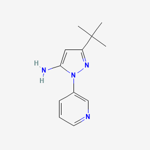 Chemical structure of 3-(tert-Butyl)-1-(3-pyridyl)pyrazole-5-amine