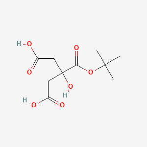 Chemical structure of 3-(tert-Butoxycarbonyl)-3-hydroxypentanedioic acid