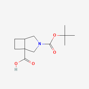 Chemical structure of 3-(tert-Butoxycarbonyl)-3-azabicyclo[3.2.0]heptane-1-carboxylic acid