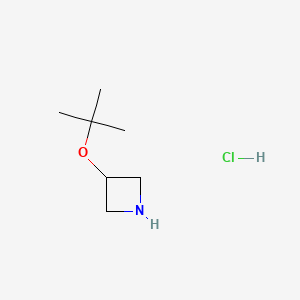 Chemical structure of 3-(tert-Butoxy)azetidine hydrochloride