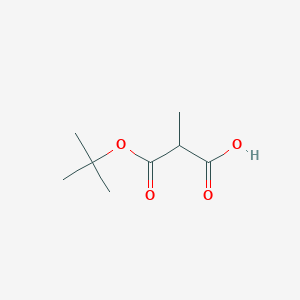 Chemical structure of 3-(tert-Butoxy)-2-methyl-3-oxopropanoic acid