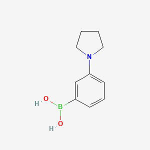 Chemical structure of 3-(Pyrrolidino)phenylboronic acid