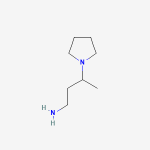 Chemical structure of 3-(Pyrrolidin-1-yl)butan-1-amine