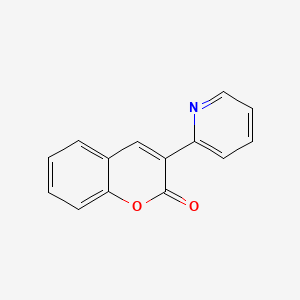 Chemical structure of 3-(Pyridin-2-yl)-2H-chromen-2-one