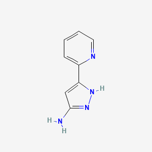 Chemical structure of 3-(Pyridin-2-yl)-1H-pyrazol-5-amine