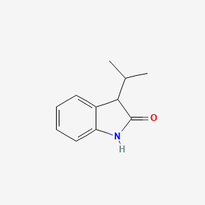 Chemical structure of 3-(Propan-2-yl)-2,3-dihydro-1H-indol-2-one