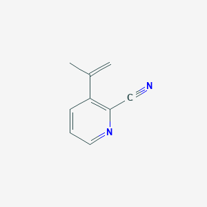 Chemical structure of 3-(Prop-1-en-2-yl)picolinonitrile
