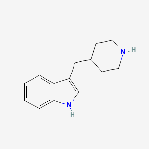 Chemical structure of 3-(Piperidin-4-ylmethyl)-1H-indole
