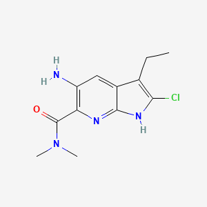 Chemical structure of 3-(Piperidin-4-yl)benzo[d][1,2,3]triazin-4(3H)-one hydrochloride