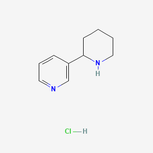 Chemical structure of 3-(Piperidin-2-yl)pyridine hydrochloride