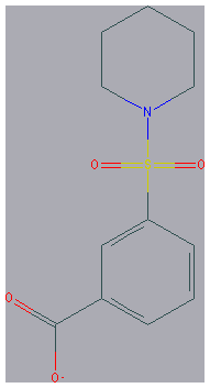 Chemical structure of 3-(Piperidine-1-sulfonyl)benzoic acid