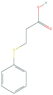 Chemical structure of 3-(Phenylthio)propanoic acid