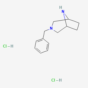 Chemical structure of 3-Benzyl-3,8-diazabicyclo[3.2.1]octane dihydrochloride