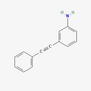 Chemical structure of 3-(Phenylethynyl)aniline