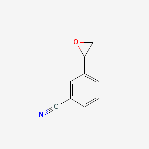 Chemical structure of 3-(Oxiran-2-yl)benzonitrile