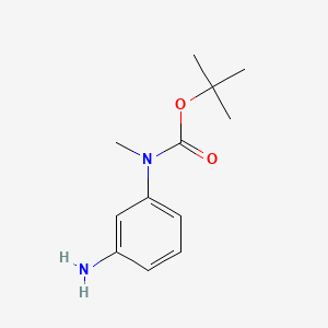 Chemical structure of 3-(N-Tert-butoxycarbonyl-N-methylamino)aniline