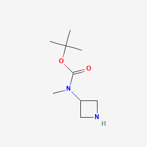 Chemical structure of 3-(N-Boc-N-methylamino)azetidine