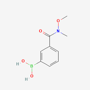 Chemical structure of 3-(N,O-Dimethylhydroxylaminocarbonyl)phenylboronic acid