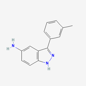 Chemical structure of 3-(m-Tolyl)-1H-indazol-5-amine