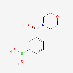 Chemical structure of 3-(Morpholine-4-carbonyl)phenylboronic acid