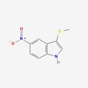 Chemical structure of 3-(Methylthio)-5-nitro-1H-indole