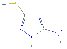 Chemical structure of 3-(Methylthio)-1,2,4-triazol-5-amine