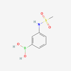 Chemical structure of 3-Methylsulfonylaminophenylboronic acid