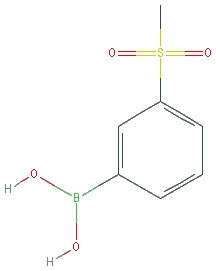 Chemical structure of 3-(methylsulfonyl)phenylboronic acid