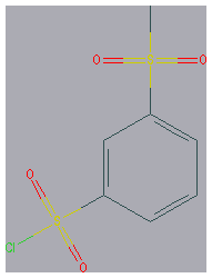 Chemical structure of 3-(Methylsulfonyl)benzenesulfonyl Chloride