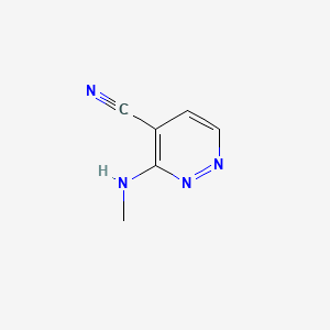 Chemical structure of 3-(Methylamino)pyridazine-4-carbonitrile