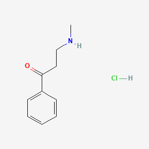 Chemical structure of 3-(Methylamino)-1-phenylpropan-1-one hydrochloride