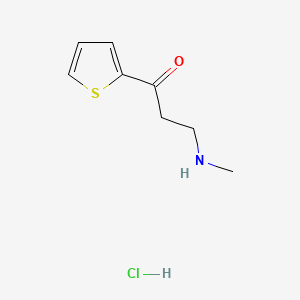 Chemical structure of 3-(Methylamino)-1-(thiophen-2-yl)propan-1-one hydrochloride