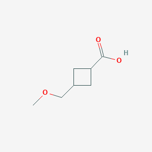 Chemical structure of 3-(Methoxymethyl)cyclobutane-1-carboxylic acid