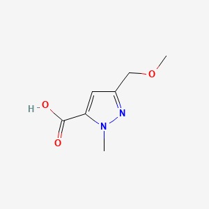 Chemical structure of 3-(Methoxymethyl)-1-methyl-1H-pyrazole-5-carboxylic acid
