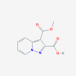 Chemical structure of 3-(Methoxycarbonyl)pyrazolo[1,5-a]pyridine-2-carboxylic acid