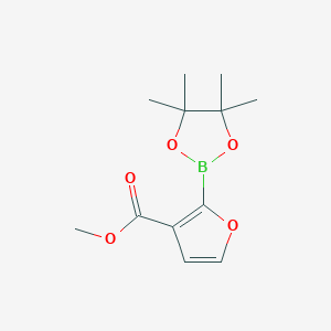 Chemical structure of 3-(METHOXYCARBONYL)FURAN-2-BORONIC ACID PINACOL ESTER