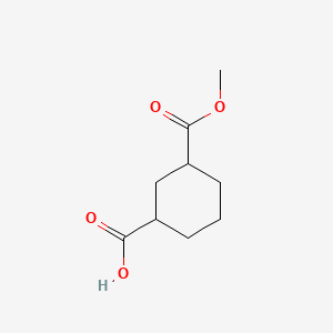 Chemical structure of 3-(Methoxycarbonyl)cyclohexanecarboxylic acid