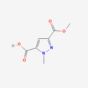 Chemical structure of 3-(Methoxycarbonyl)-1-methyl-1H-pyrazole-5-carboxylic acid
