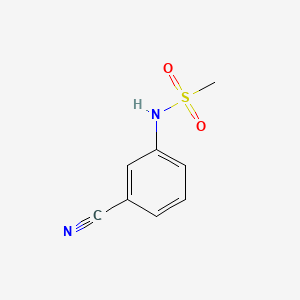 Chemical structure of N-(3-cyanophenyl)methanesulfonamide