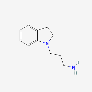 Chemical structure of 3-(Indolin-1-yl)propan-1-amine