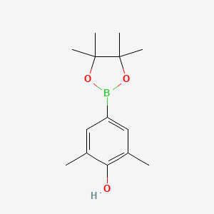Chemical structure of 3-(Hydroxymethyl)-5-methylphenylboronic Acid Pinacol Ester