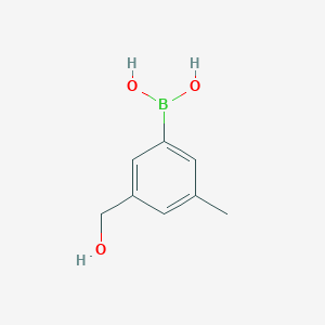 Chemical structure of 3-(Hydroxymethyl)-5-methylphenylboronic Acid
