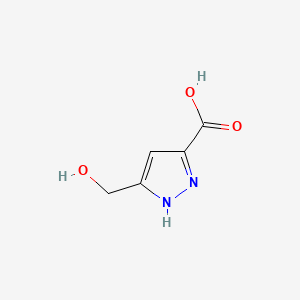 Chemical structure of 3-(Hydroxymethyl)-1H-pyrazole-5-carboxylic acid