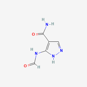 Chemical structure of 3-(Formylamino)-1H-pyrazole-4-carboxamide